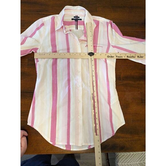 Tommy Hilfiger Classic Fit Button Down 3/4 Sleeve  Multicolor Shirt Women Size X - Picture 7 of 7